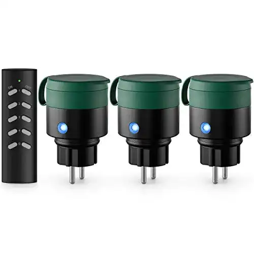 Funksteckdose außen deleyCON Outdoor Funksteckdosen Set 3+1