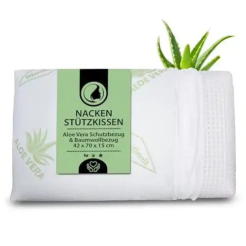 Aloe-vera-Kissen MaxxGoods, orthopädisches Nackenstützkissen