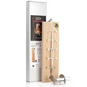 Flammlachsbrett Axtschlag Premium Kirschholz extrastark