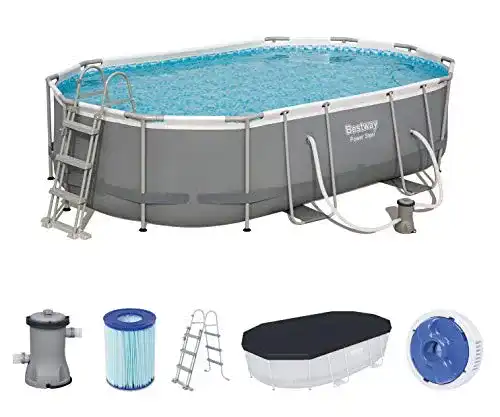 Stahlwandpool Bestway Power Steel Framepool Komplett-Set, oval