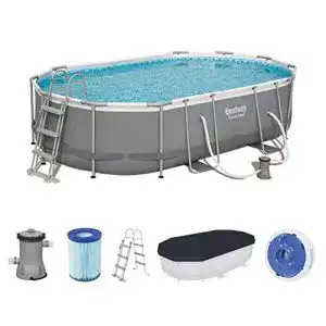 Gartenpool Bestway Power Steel Framepool Komplett-Set, oval