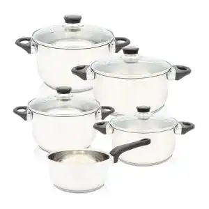 Krüger Töpfe Krüger Karl Kochtopf-Set, Edelstahl, 5-Teilig
