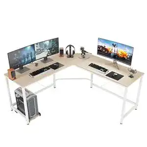 Eckschreibtisch DlandHome Gaming Schreibtisch L Form