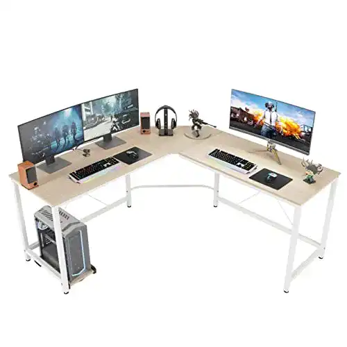 Eckschreibtisch DlandHome Gaming Schreibtisch L Form