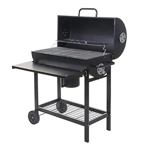 Holzkohle-Grillwagen Mendler Grillwagen HWC-F70, Holzkohlegrill