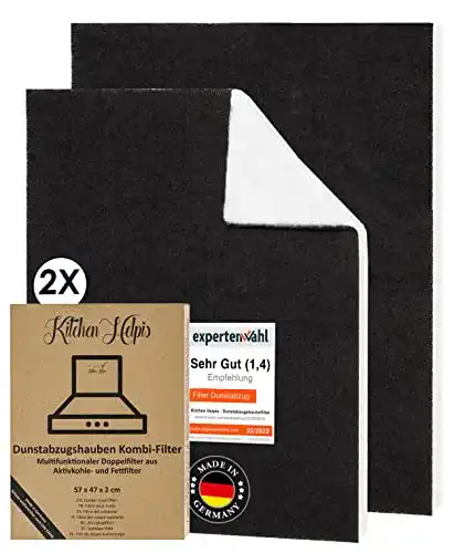 Aktivkohlefilter Dunstabzugshaube Kitchen Helpis ® 2 Filter