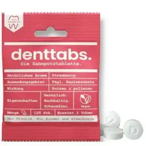 Zahnputztabletten ZAHNHELD Denttabs KIDS Strawberry 125 Stk