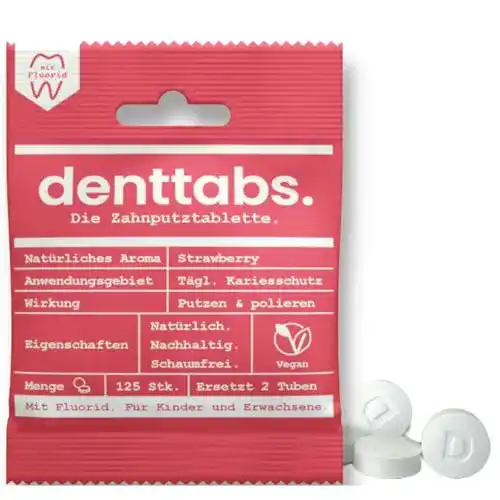 Zahnputztabletten ZAHNHELD Denttabs KIDS Strawberry 125 Stk