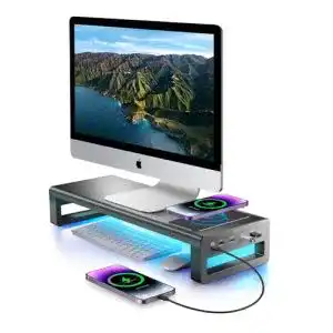Monitorständer VAYDEER USB 3.0 mit kabelloser Aufladung