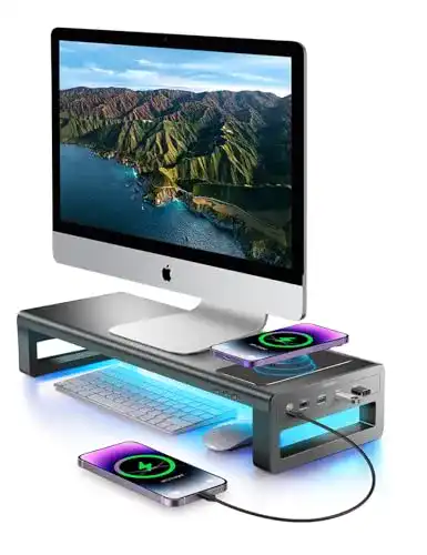 Monitorständer VAYDEER USB 3.0 mit kabelloser Aufladung