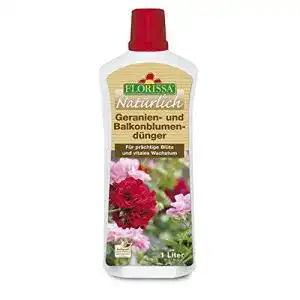 Geraniendünger Florissa Natürlich BIO und Balkonblumendünger 1 L