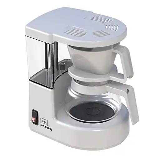 Kaffeemaschine (weiß) Melitta, Aromaboy, 2 Tassen-Glaskanne