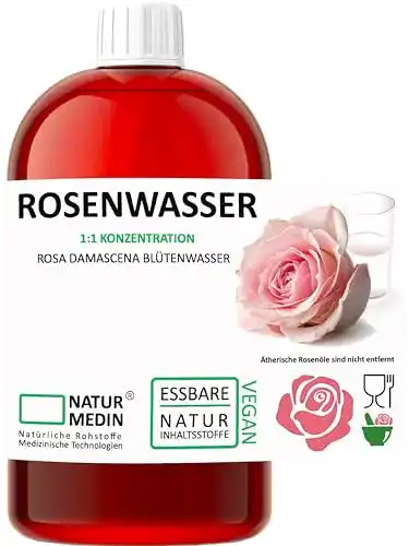 Rosenwasser NATURMEDIN … Natürliche Rohstoffe 1000-ml
