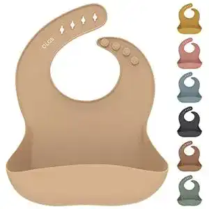Silikon-Lätzchen Olgs Silikon Baby Lätzchen mit Auffangschale