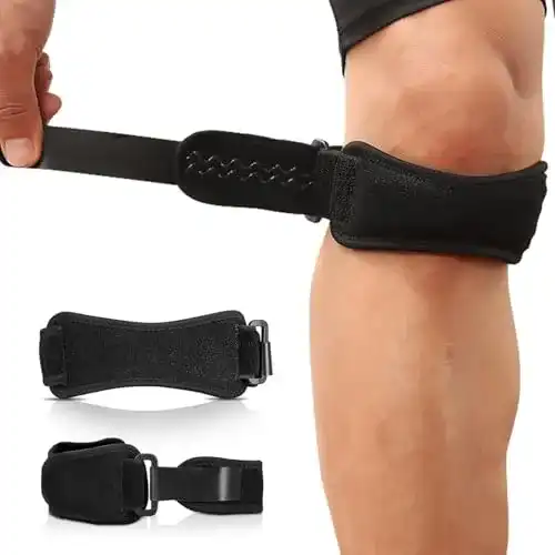 Patellabandage AGPTEK 2 x Patellasehnenbandage mit Silikagel