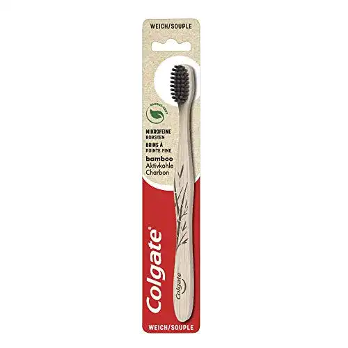 Bambus-Zahnbürste COLGATE Bamboo Aktivkohle, weich