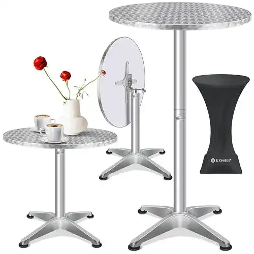 Stehtisch KESSER ® 2in1 klappbar Bistrotisch Aluminium