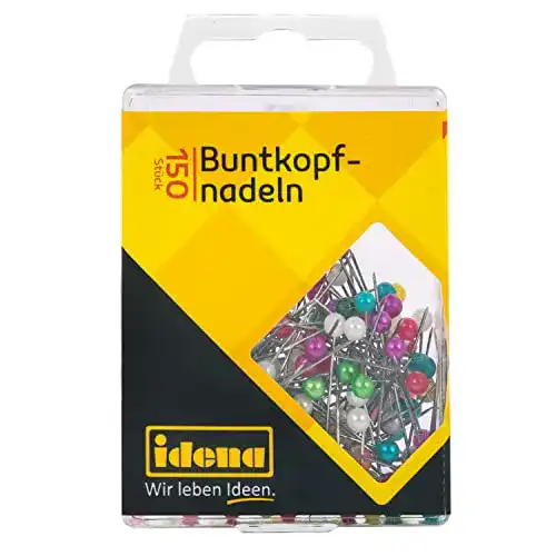 Stecknadeln Idena 334034 Buntkopfnadeln, 150 Stück, rund