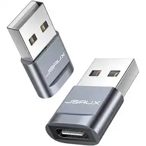USB 2.0 auf USB-C JSAUX USB A auf USB C Buchse Adapter, 2 Stck.