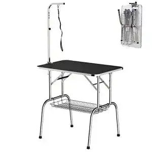 Trimmtisch Pawhut Alu Tierpflegetisch Schertisch mit Korb
