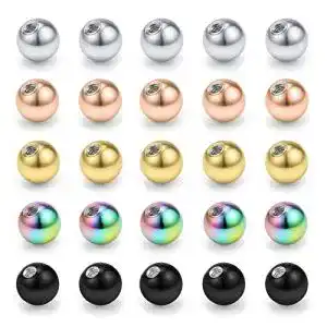 Piercing-Kugeln Funseedrr Piercing Kugeln Set 1,2mm Gewinde