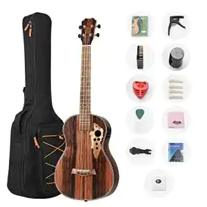 Bariton-Ukulele Musoo Blackwood für Linkshänder, 76,2 cm