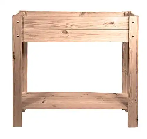 Hochbeet (Balkon) mgc24 ® Hochbeet – Kiefernholz Dunkelbraun