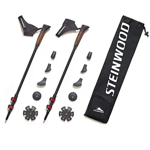 Nordic-Walking-Stöcke Steinwood Premium 100% Carbon