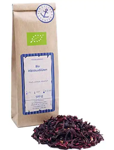Hibiskustee Sylter Teekontor Bio Hibiskus 500g ganze getrocknet