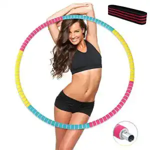 Hula-Hoop-Reifen 1,5 kg Hemesic Hoola Hoop Reifen Erwachsene, Premium Schaumstoff Edelstahlkern