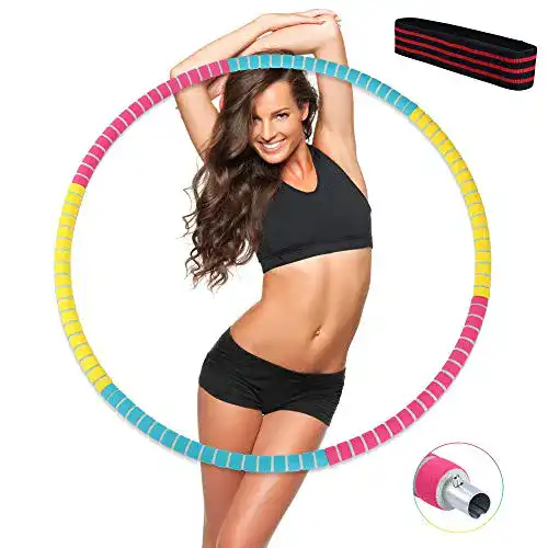 Hula-Hoop-Reifen 1,5 kg Hemesic Hoola Hoop Reifen Erwachsene, Premium Schaumstoff Edelstahlkern