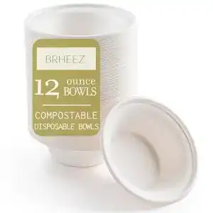 Zuckerrohr-Teller brheez biologisch abbaubar 15,2 cm Teller