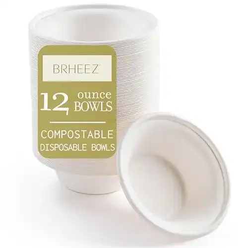 Zuckerrohr-Teller brheez biologisch abbaubar 15,2 cm Teller