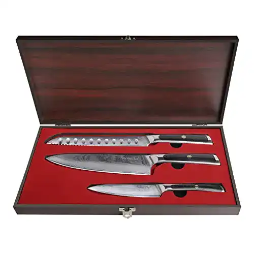 Damastmesser-Set Sunnecko Messersets Damastmesser 3-TLG
