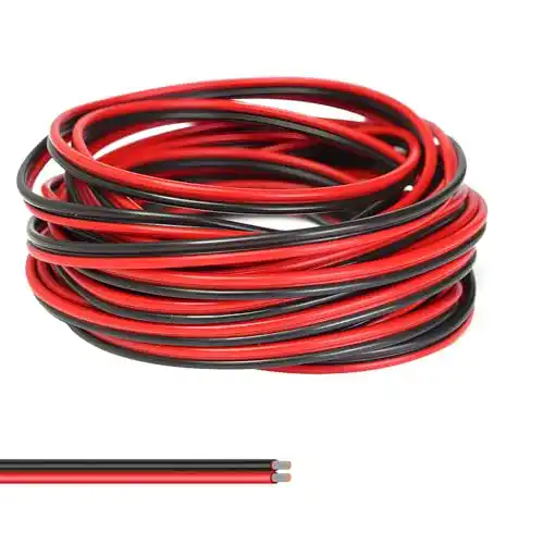 Litzenkabel BlueXP 10M 2-adriges schwarzes rotes Kabel PVC