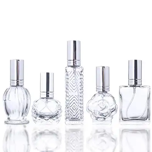 Flakon H&D Kristall Vintage leer nachfüllbar Parfümflasche Glas