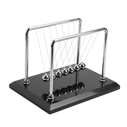 Newton-Pendel CERROPI Newton Cradle mit 7 Kugeln, 25cm