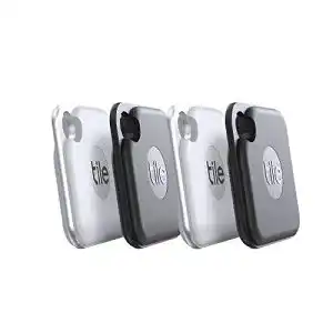 Bluetooth-Tracker Tile Pro (2020) Bluetooth Schlüsselfinder, 4er Pack