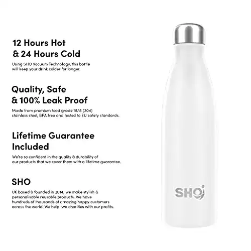 Edelstahl-Trinkflasche SHO Bottle, Vakuumisoliert, Doppelwandig