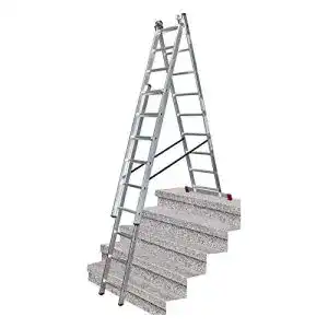 Treppenleiter KRAUSE Corda Vielzweckleiter 3×9 Sprossen