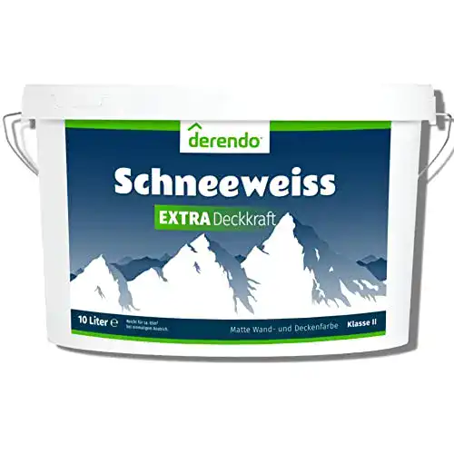 Latexfarbe matt derendo Schneeweiss Extra Deckkraft wandfarbe weiß