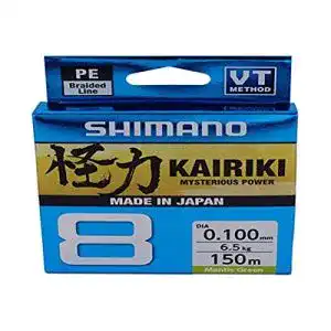 8-fach geflochtene Schnur SHIMANO Line Kairiki 8, 150 m, 0,06 mm, 5,3