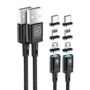 Magnet-Ladekabel Kuulaa 3-in-1-Magnetladekabel, aus Nylon