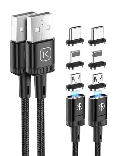 Magnet-Ladekabel Kuulaa 3-in-1-Magnetladekabel, aus Nylon