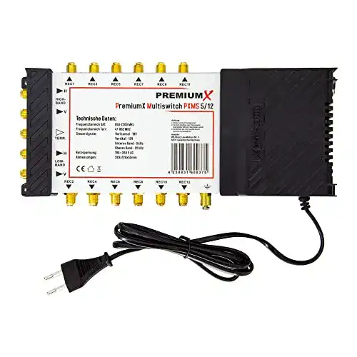 Multischalter 5/12 PremiumX PXMS 5/12 mit Netzteil Multiswitch