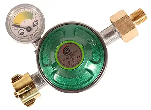 Gasdruckregler mit Manometer GARDINGER Druckregler 50 mbar