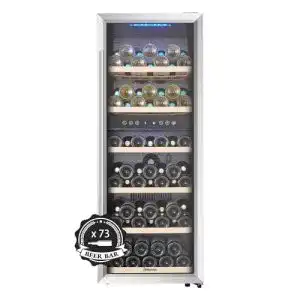 Weinkühlschrank 2 Zonen Kalamera, Edelstahloptik, 73 Flaschen