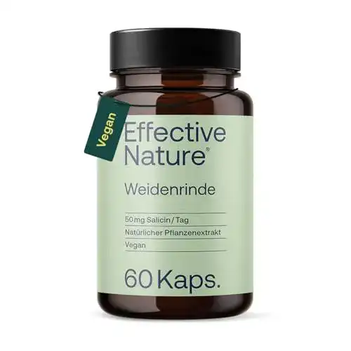 Weidenrinde-Kapseln effective nature – 60 Kapseln für 2 Monate