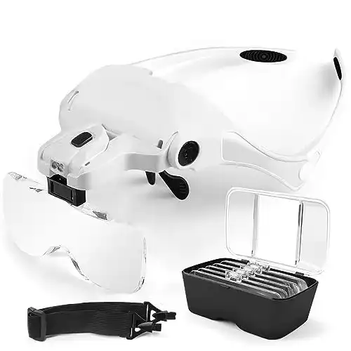 Lupe AUTOPkio nbrille mit Licht LED Kopfband, verstellbare Hände