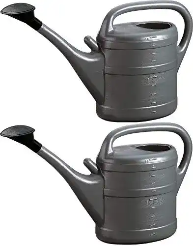 Gießkanne Kova 10L Anthrazit (2X) Blumen Garten Kunststoff